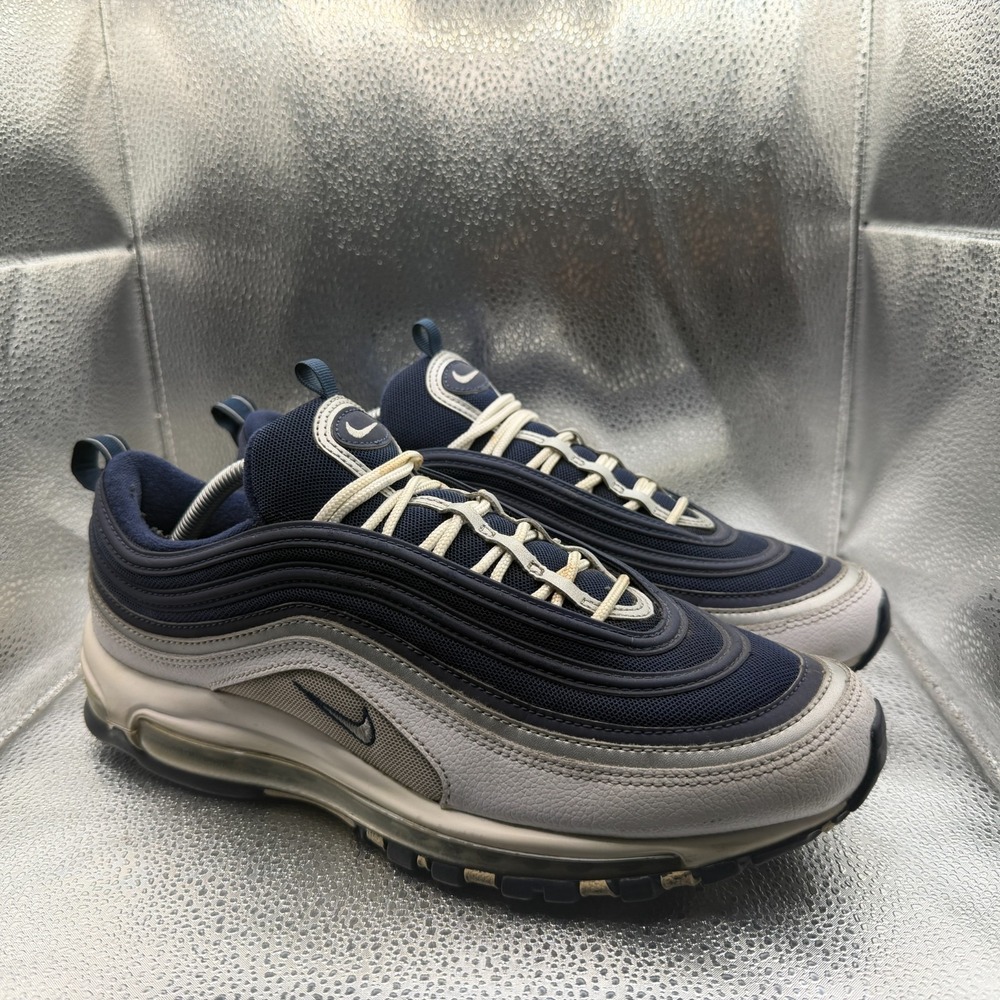 Size 11 Nike Air Max 97 Navy Blue White Gray Mens Dallas Cowboy Shoes DH0612-400